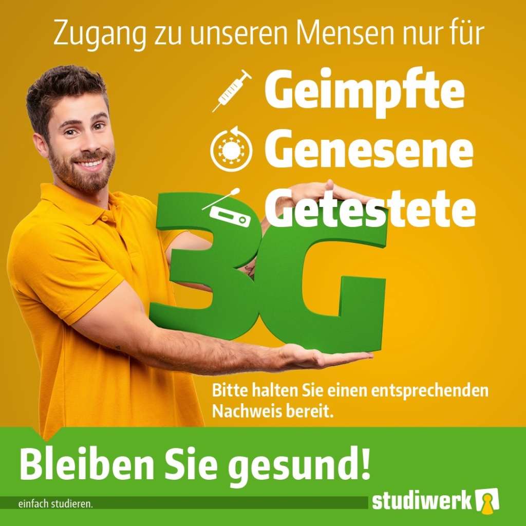 Bild: Zugang in die Mensa und Cafeteria mit 3-G-Regel