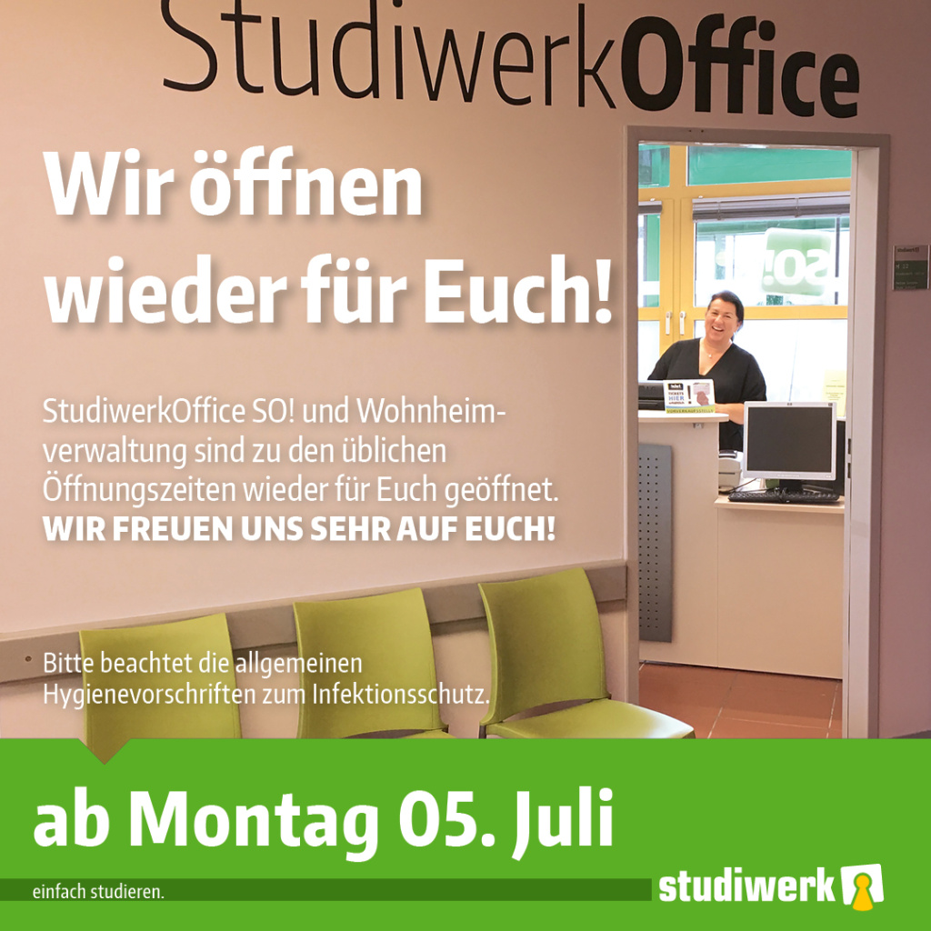 Bild: Wir sind wieder für Euch persönlich da!