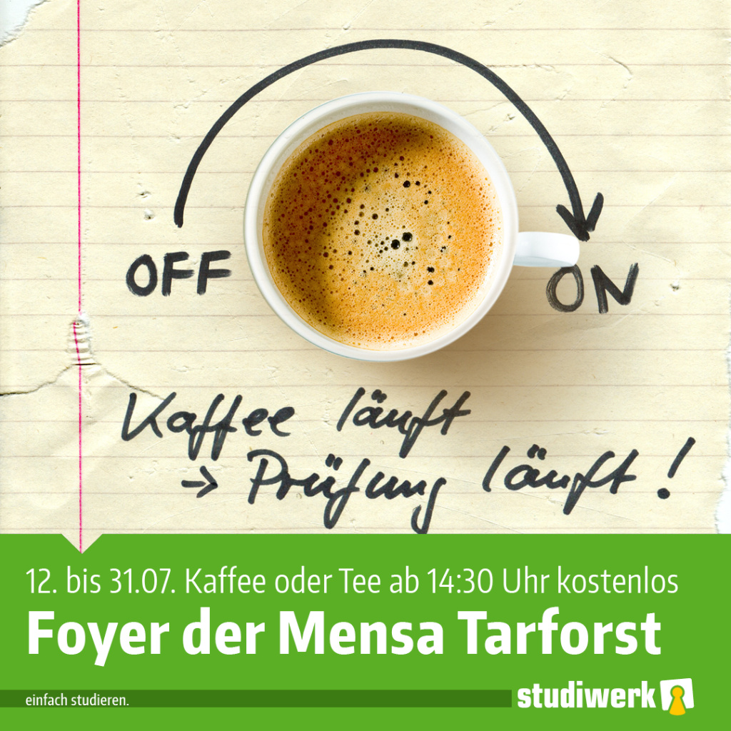 Bild: Off-On: Kaffee läuft - Prüfung läuft